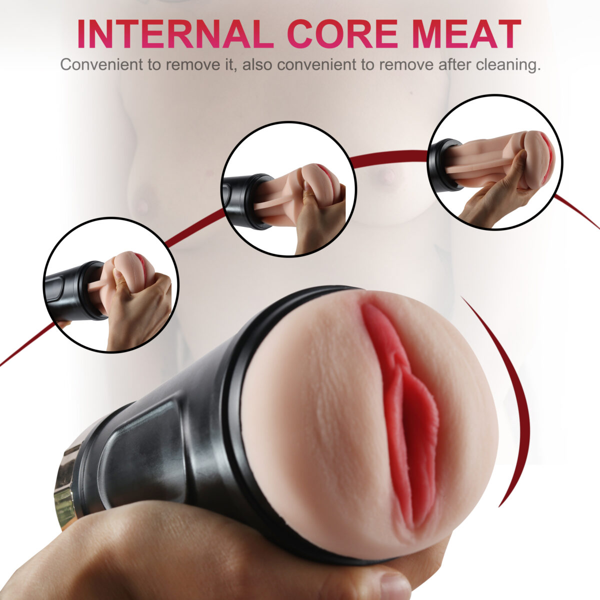 Realistic Textured Pocket Vagina Pussy Man Masturbation Stroker - Image 6