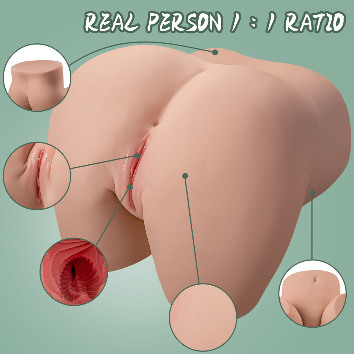 35.7LB Waterproof Retractable Sex Doll Buttocks - Image 6