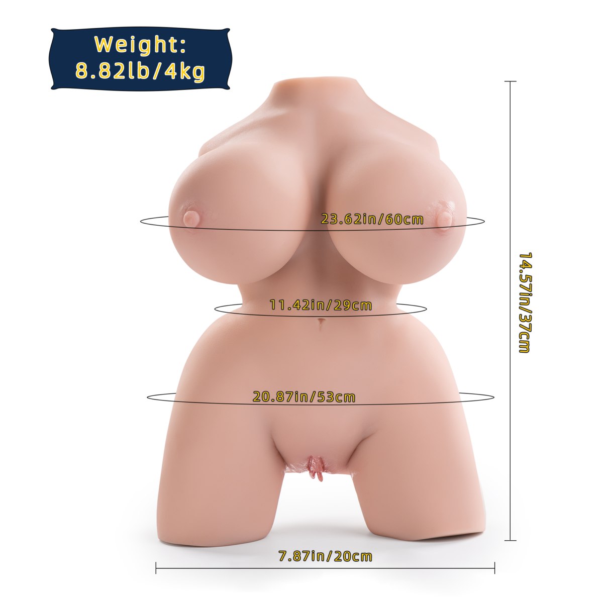 8.82LB  Realistic Adult Sex Toys Pleasure for Men Male Masturbator Lifelike Tunnel Design - Image 2