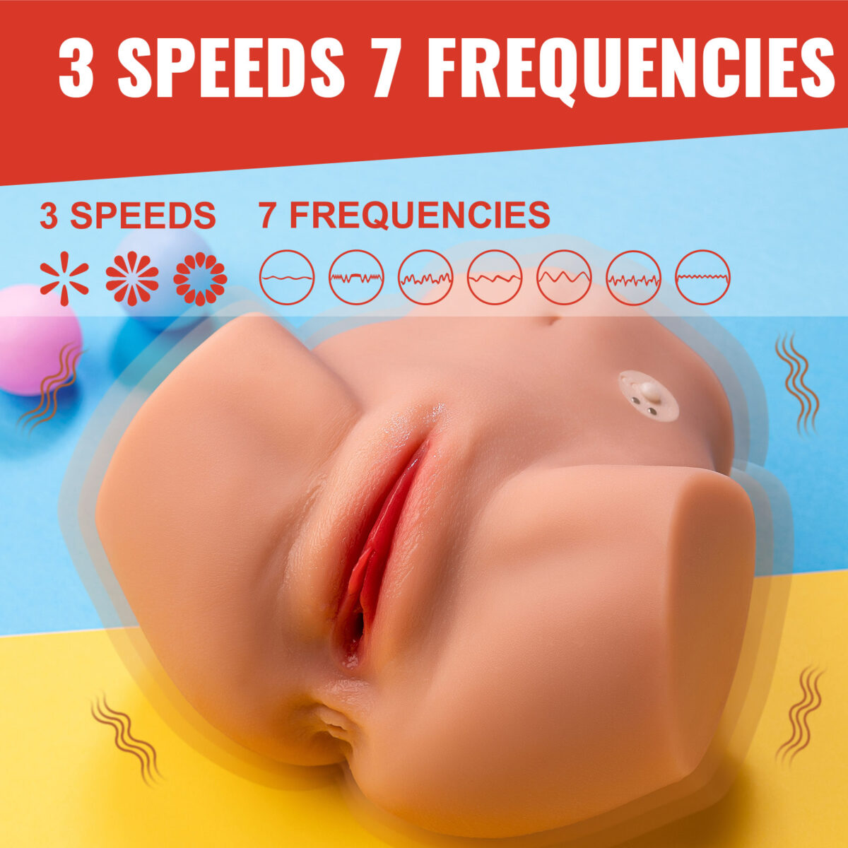 6.39LB Sucking Vibrator Doll Male masturbator with Anus - Image 2
