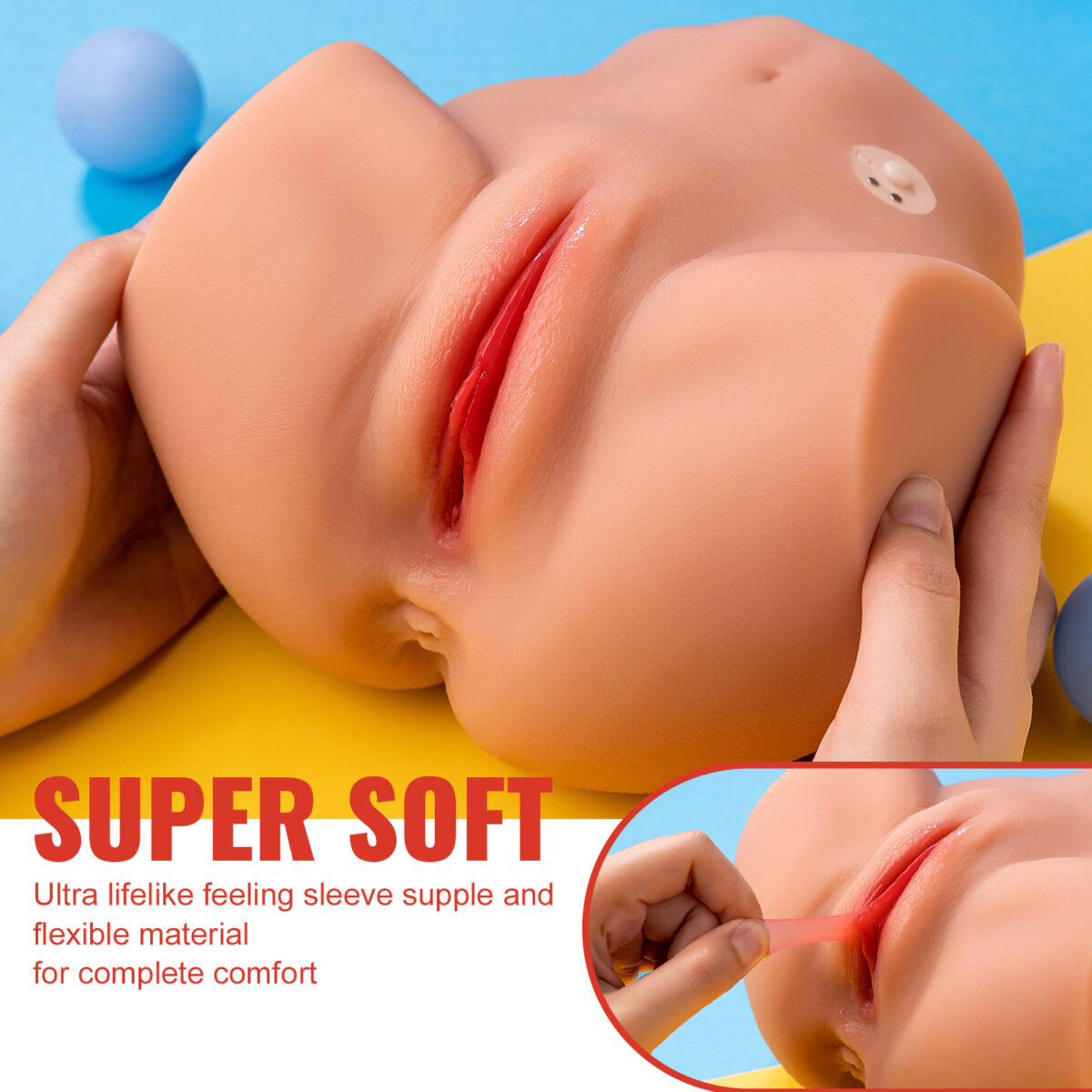 6.39LB Sucking Vibrator Doll Male masturbator with Anus - Image 4