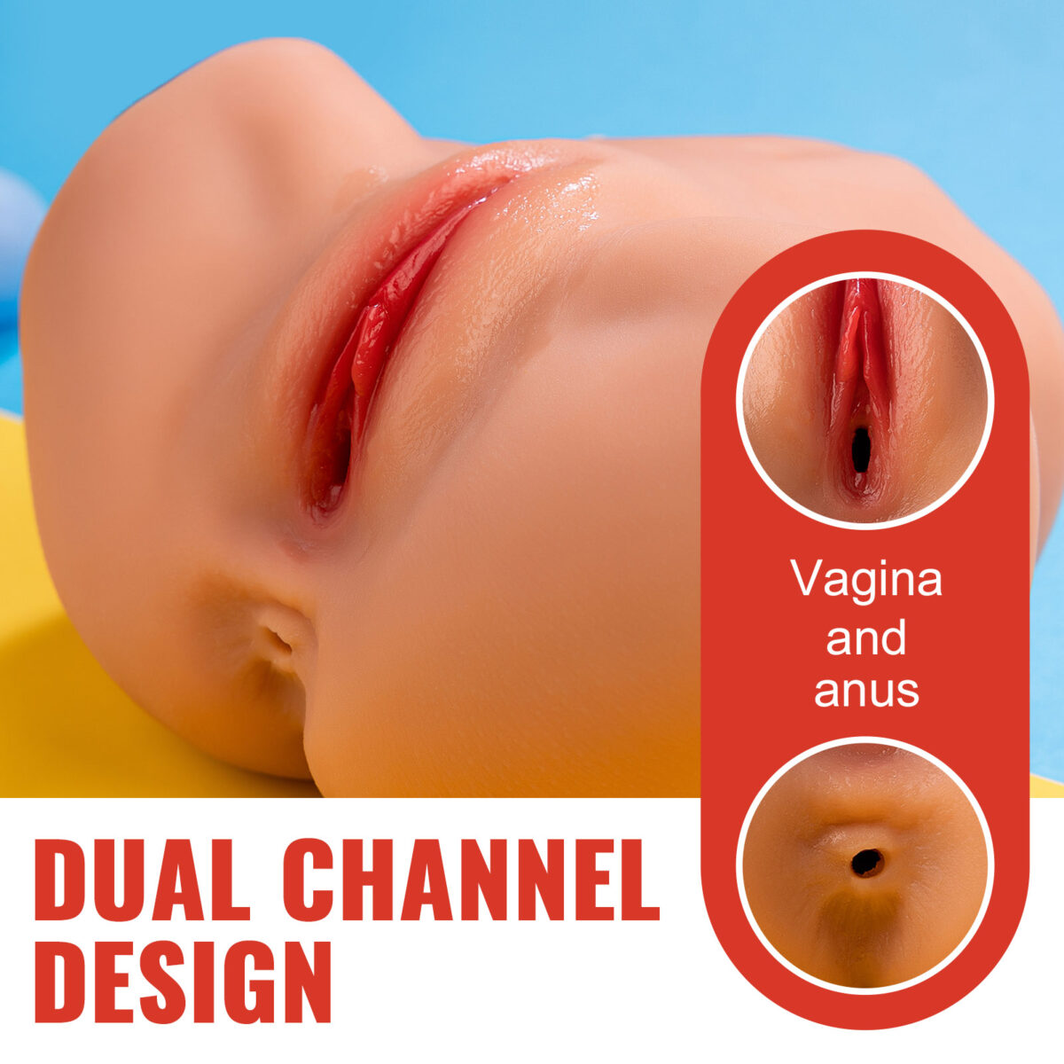6.39LB Sucking Vibrator Doll Male masturbator with Anus - Image 5